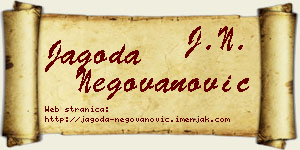 Jagoda Negovanović vizit kartica
